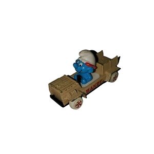 Vintage diecast Handy smurf car